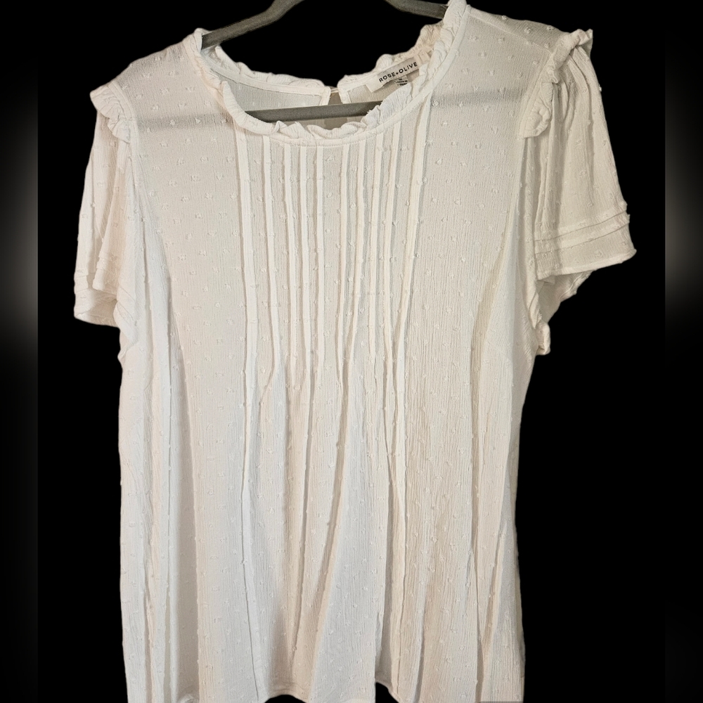 Rose + Olive clip dot blouse